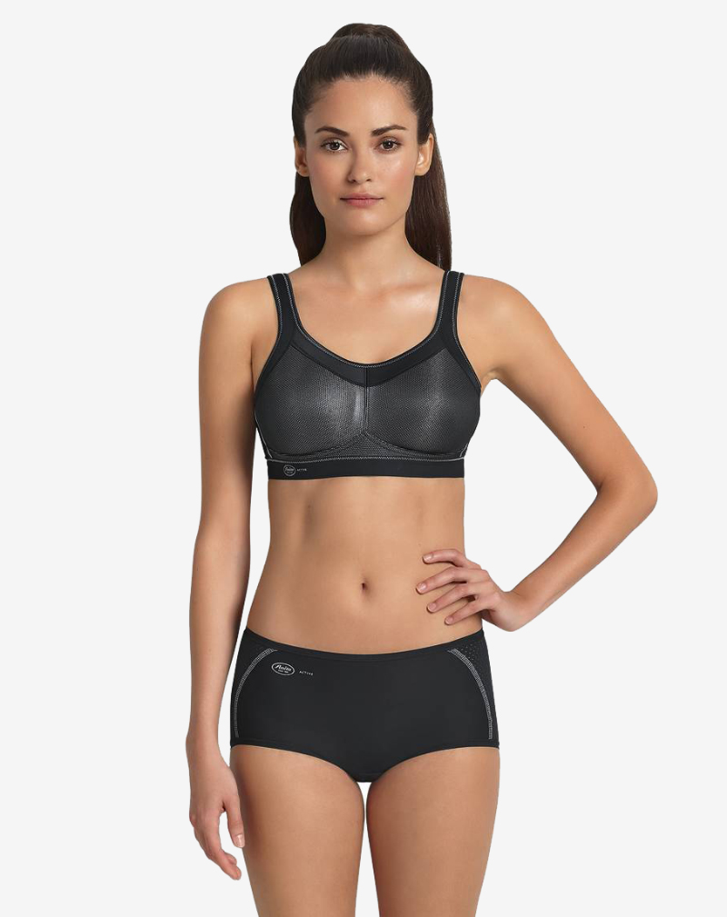 ANITA Momentum compression sport bh zonder beugel, niet-voorgevormd 'Zwart'.