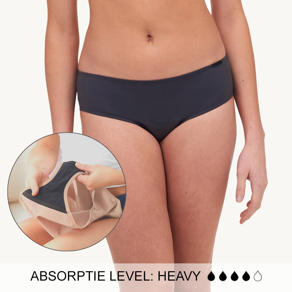 CHANTELLE menstruatie hipster Deep grey BHSupport