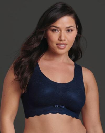 ANITA Essentials lace bralette zonder beugel, uitneembare voorgevormde cups in de kleur Marine blauw.