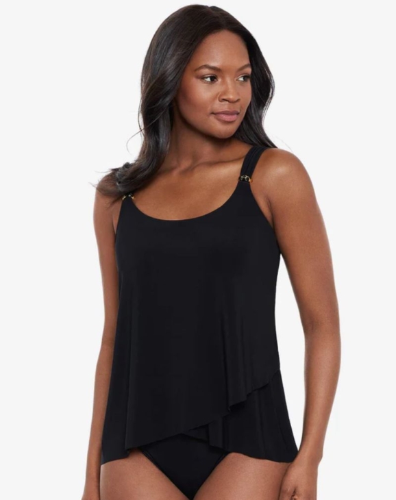 MIRACLESUIT Dazzle 'Zwart' tankini top, met beugel