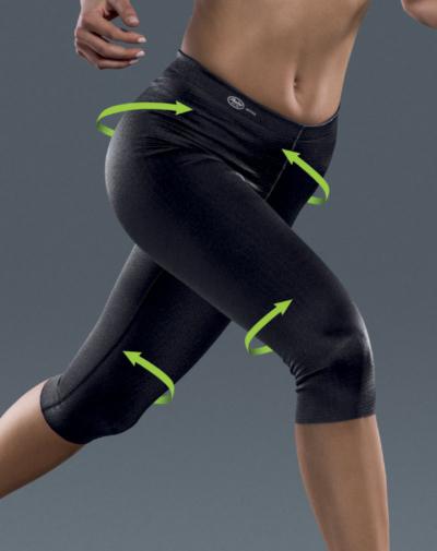anita sport tights capri massage zwart