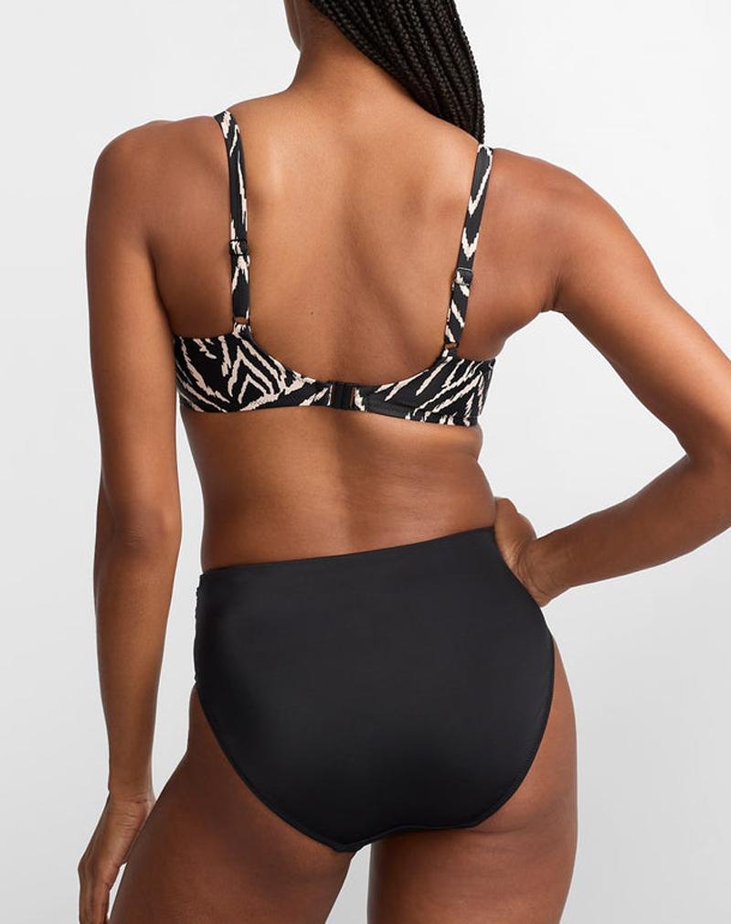SALE | FANTASIE Silhouette island full-cup bikini met beugel, niet-voorgevormd 'Monochrome'.