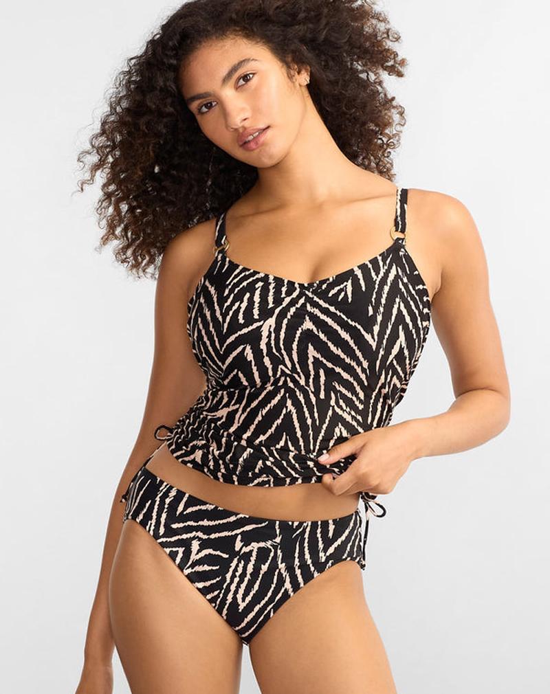 FANTASIE Silhouette island tankini met beugel, niet-voorgevormd 'Monochrome'.