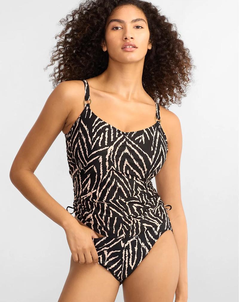 FANTASIE Silhouette island tankini met beugel, niet-voorgevormd 'Monochrome'.