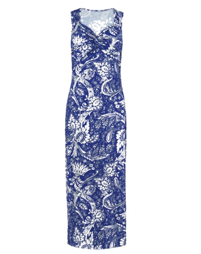 ANITA Paisley blossom strandjurk 'Oliva'