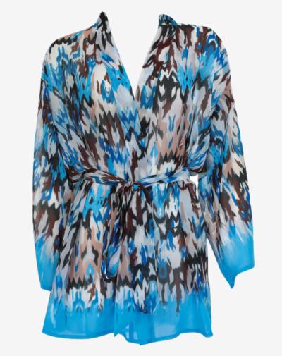 SUNFLAIR Overslag blouse met mouwen 'Blauw'