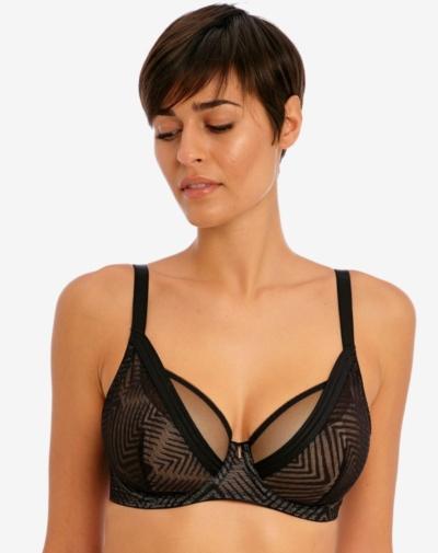 FREYA Tailored plunge beugelbh, niet-voorgevormd 'Zwart'.