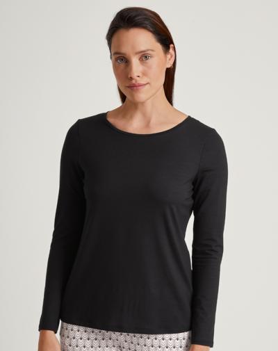 CALIDA Favourites seduction slaapshirt met lange mouwen 'Zwart'