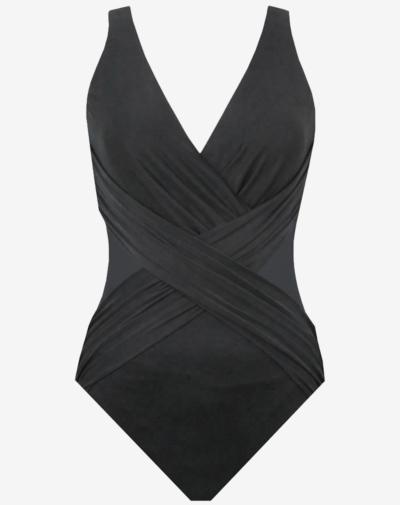 MIRACLESUIT Crossover 'Zwart' corrigerend badpak, zonder beugel