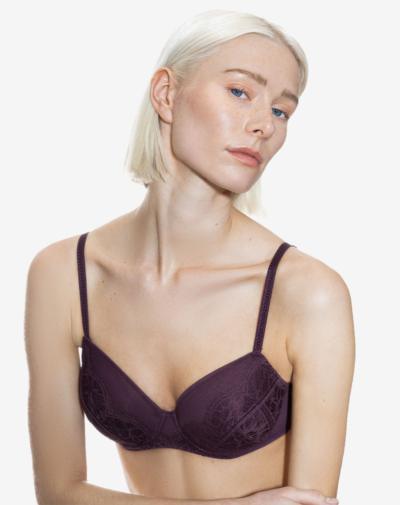 MEY Magnificent bi-stretch full cup beugelbh, licht-voorgevormd 'Perfect plum'