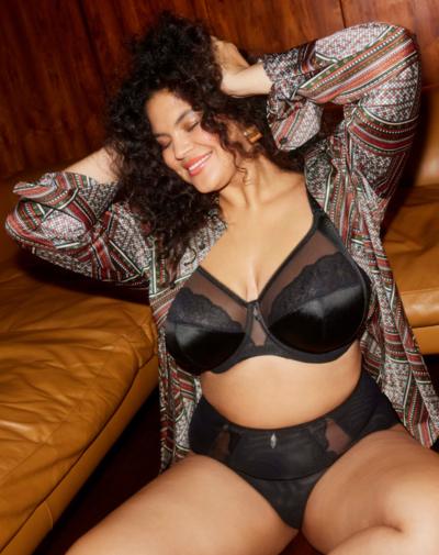 ELOMI Cate Allure beugelbh met side support 'Zwart