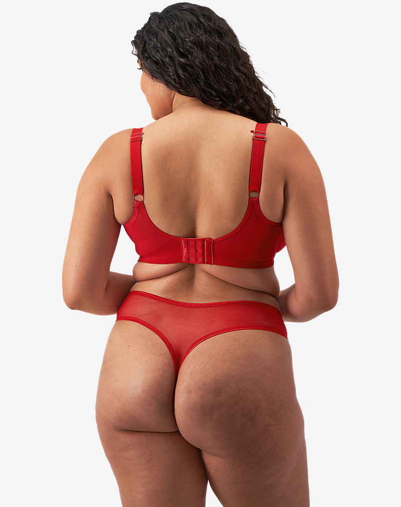 ELOMI Matilda beugelbh met side support, niet-voorgevormd 'Haute red'