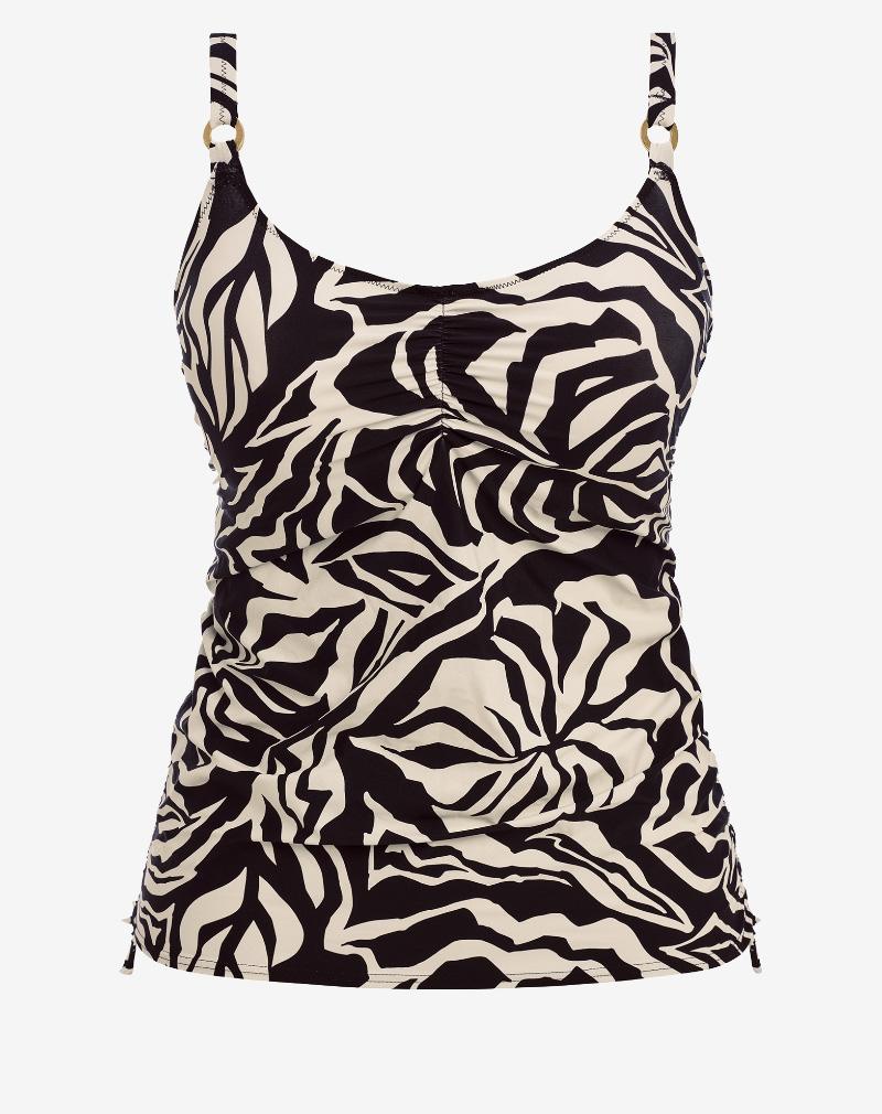ANITA Aruba nights tankinitop met beugel 'Black & Cream'
