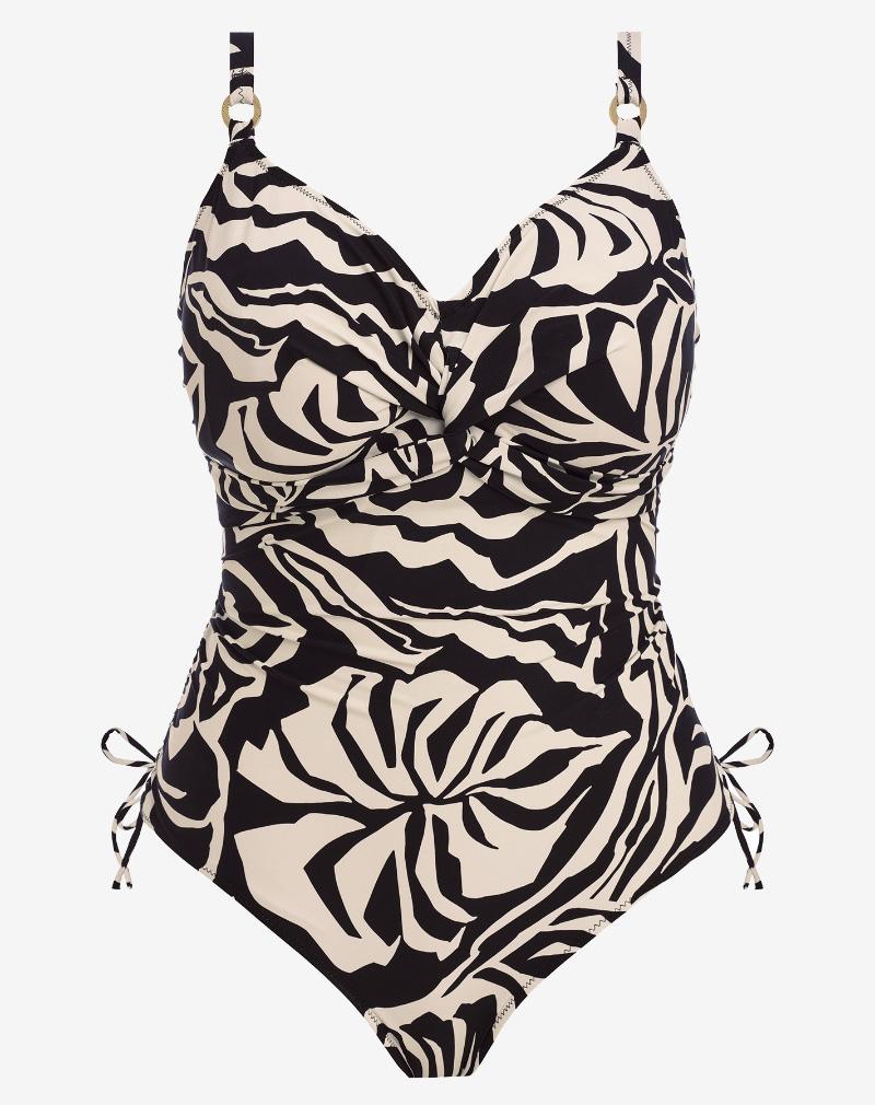 FANTASIE Aruba nights badpak met beugel, niet-voorgevormd 'Black & Cream'