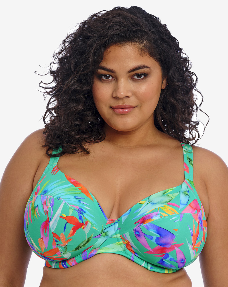 ELOMI Toyama tides plunge bikinitop met beugel, niet-voorgevormd 'Jade'