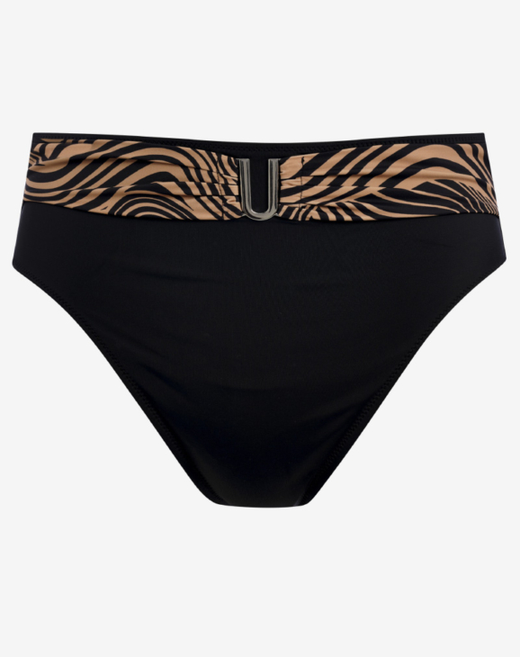 FANTASIE Pemba island high-waist bikinibroekje 'Zwart & taupe' (Mocha)