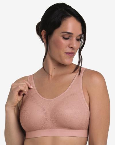 ANITA Essentials lace prothese bralette Rosewood beugelloos met cupzakjes