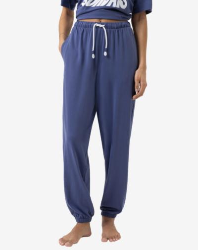 MEY Solid Love pyjamabroek Astral nights blauw met steekzakken