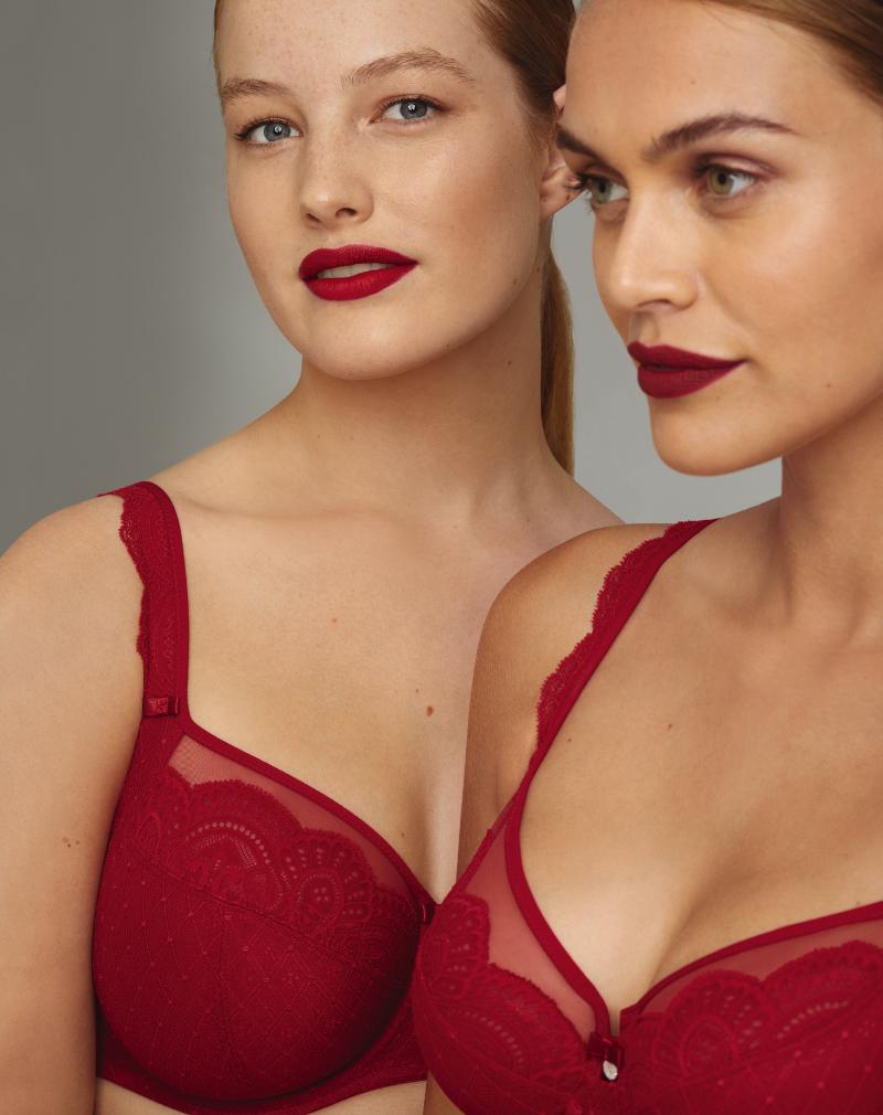 ROSA FAIA Selma bh rood met beugel elegante kanten details