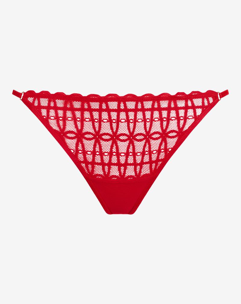 MEY Captivating string Red carpet met grafisch kant aan de voorkant
