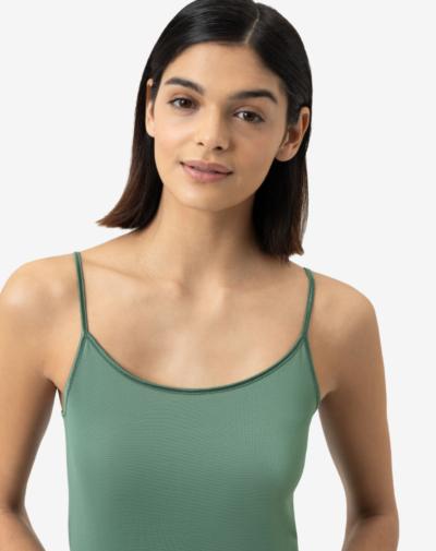 MEY Emotion spaghetti top Peat moss groen smalle comfortabele bandjes