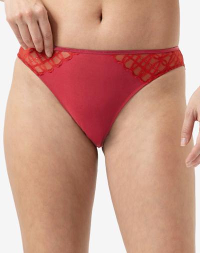 MEY Poetry Temptation brazilian string Gala red zachte tailleband voor comfort