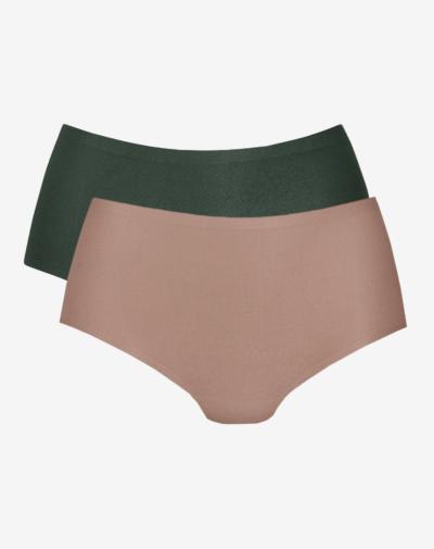 Kassa koopjes anita essential slips hipster broekjes groen olive en nude beige licht bruin