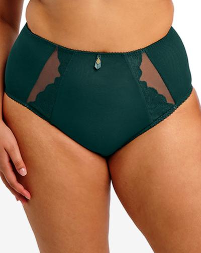 ELOMI Cate Allure slip groen met luxe borduurdetails