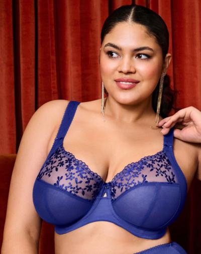 ELOMI Zarla beugelbh Sapphire blauw side support niet-voorgevormd