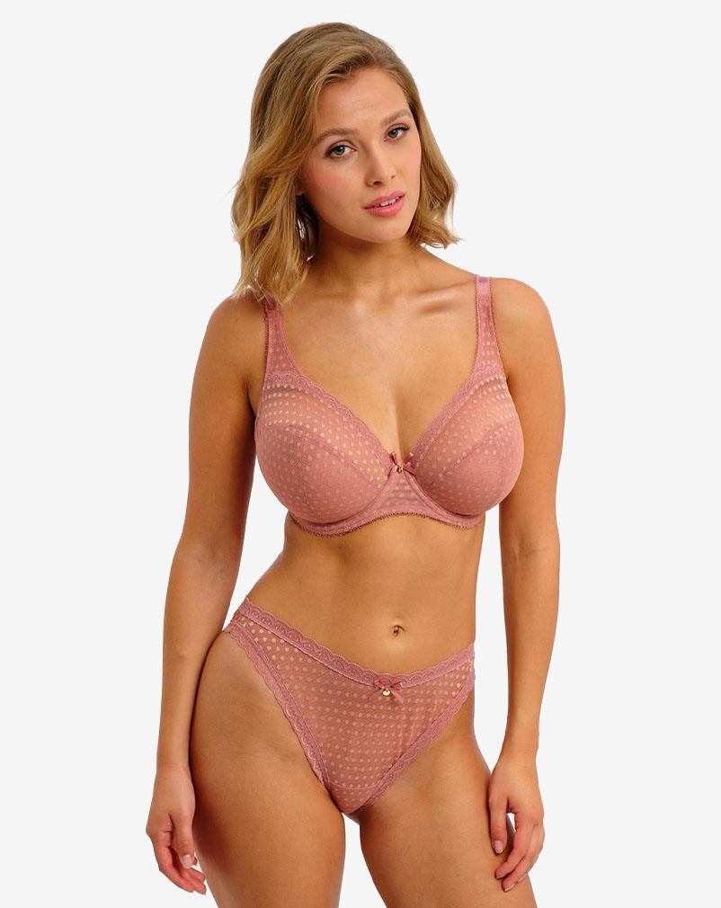 FREYA Spotlight plunge beugelbh Ash Rose flatterend decolleté en natuurlijke vorm