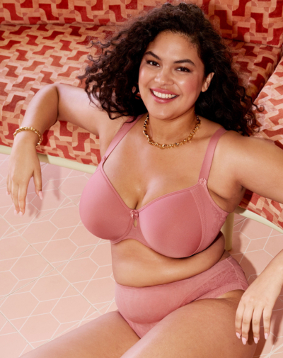 ELOMI Nerina spacer bh Dusty rose side support voor gecentreerde vorm