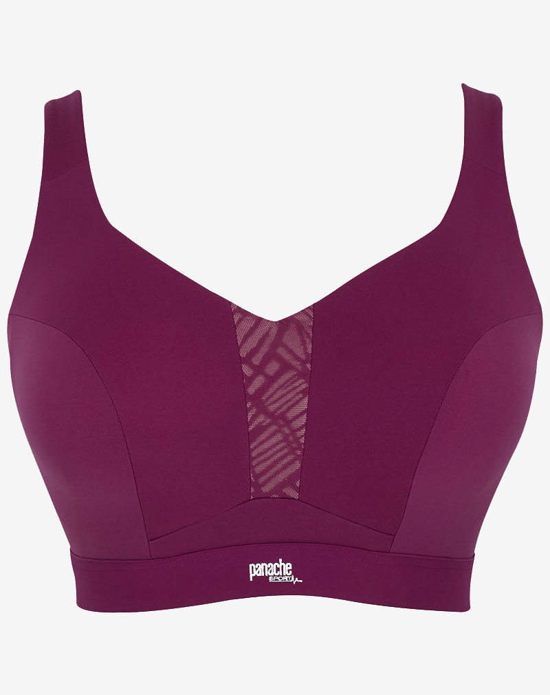 PANACHE Endurance sport bh met beugel niet voorgevormd Berry chalk