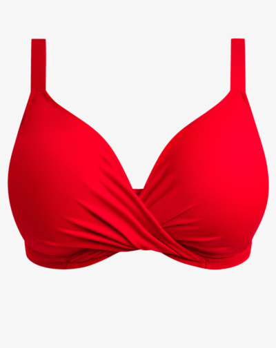 ELOMI Plain Sailing bikini top Lava rood blijft stevig op zijn plaats