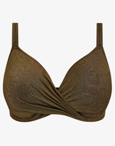 ELOMI Sunset Shimmer UW plunge bikini Gold Rush met beugel en stevige ondersteuning