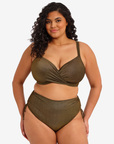 ELOMI Sunset Shimmer verstelbaar bikinibroekje Gold Rush voor flexibele bedekking