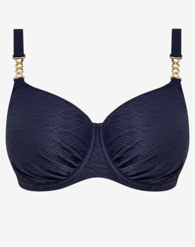 Fantasie Azores plunge bikini Midnight blauw met beugel voor stevige lift en stabiele ondersteuning bij grotere cups