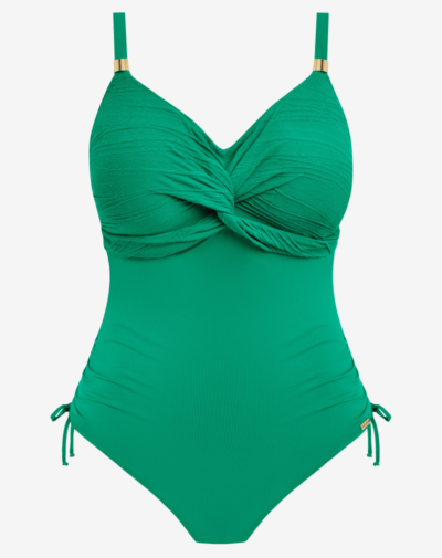 Fantasie Beach Waves badpak Tourmaline groen met beugel en stevige ondersteuning