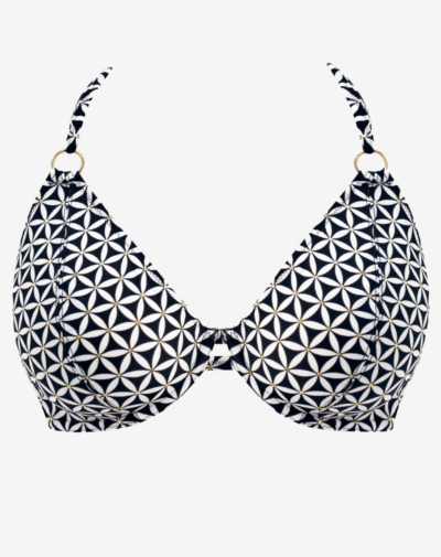 Freya Koh Tao plunge bikini zwart met beugelondersteuning voor grotere cupmaten