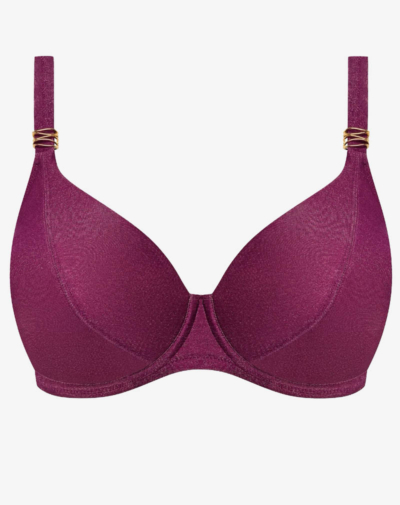 Fantasie Paros Coast plunge bikini Berry Shimmer met beugel