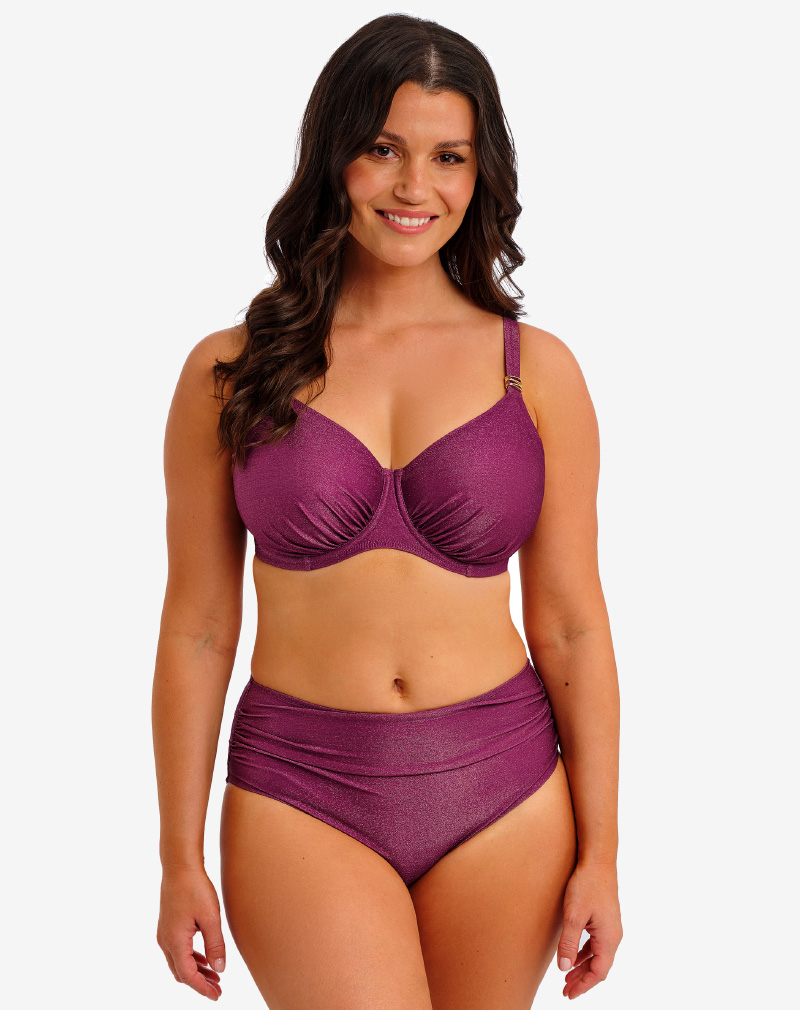 Fantasie Paros Coast high waist bikinibroekje Berry Shimmer