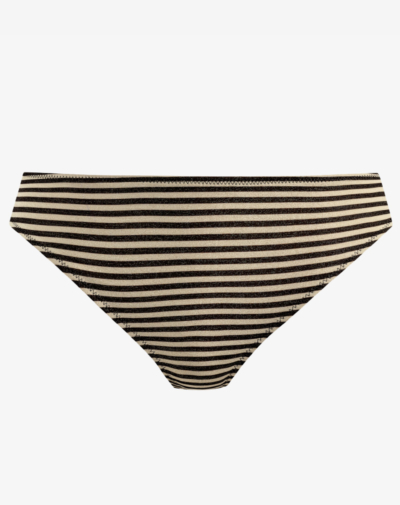 Freya Arizona Wave mid rise bikini broekje Boardwalk zwart wit met subtiele glitter in streepprint