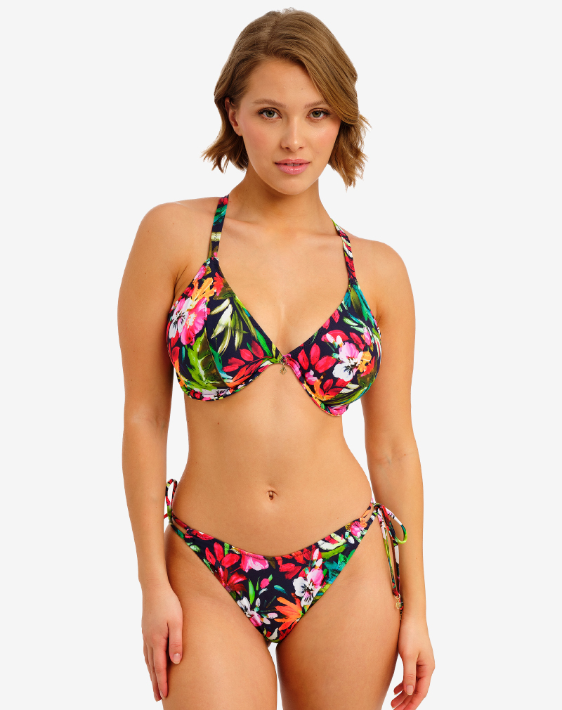 Freya Kailua Shores plunge bikini Midnight met beugelondersteuning