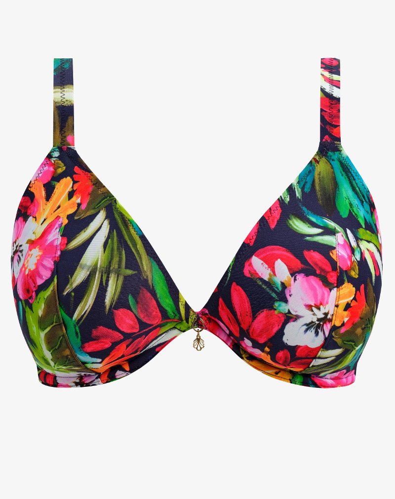Freya Kailua Shores plunge bikini Midnight natuurlijke borstvorm