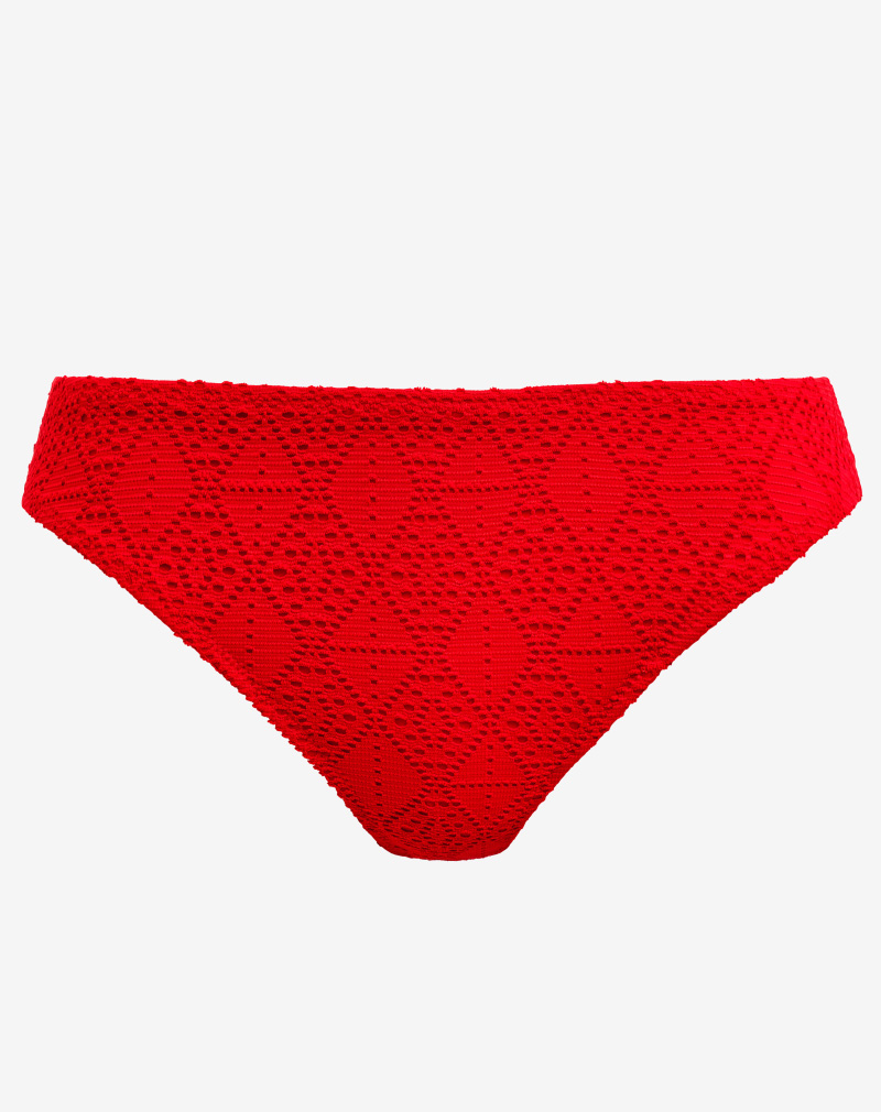Freya Nomad Nights mid rise bikini broekje Lava rood comfortabele pasvorm