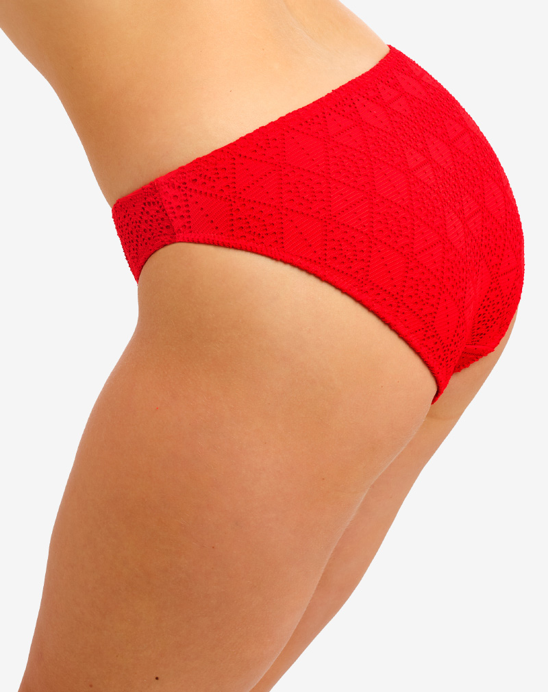 Freya Nomad Nights mid rise bikini broekje Lava rood flatterende bedekking