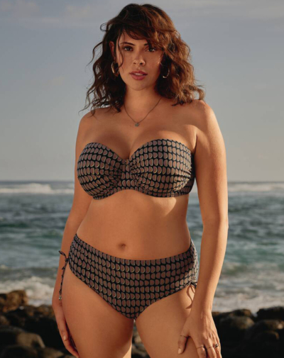 ROSA FAIA Cosima bandeau bikini met comfortabele pasvorm Java beach