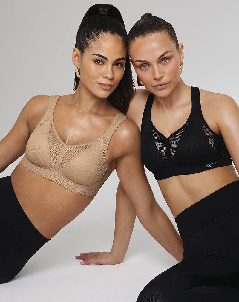 ANITA Air Control X DeltaPad sport bh zwart met mesh ventilatie voor koel draagcomfort
