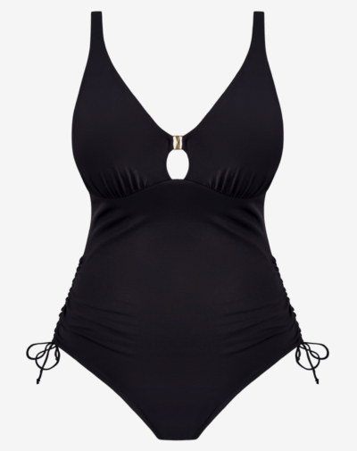 FANTASIE Merissa badpak met beugel zwart dames badpak voor grote maten en comfort