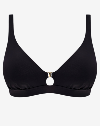FANTASIE Merissa bikini top zwart beugelloos triangle model met zachte pasvorm en ondersteuning