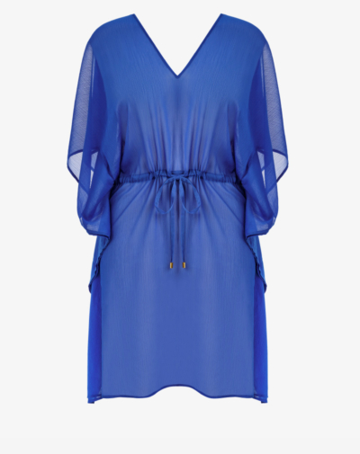FANTASIE Naura kaftan strandjurk Sapphire transparante beach cover up elegante strandmode